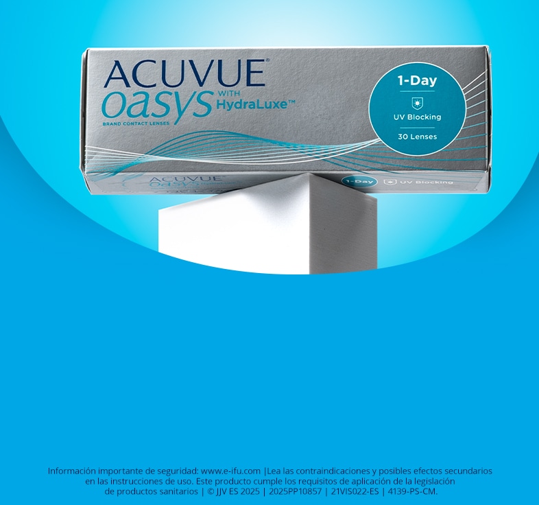 Dos cajas de lentillas everclear ELITE sobre un fondo azul