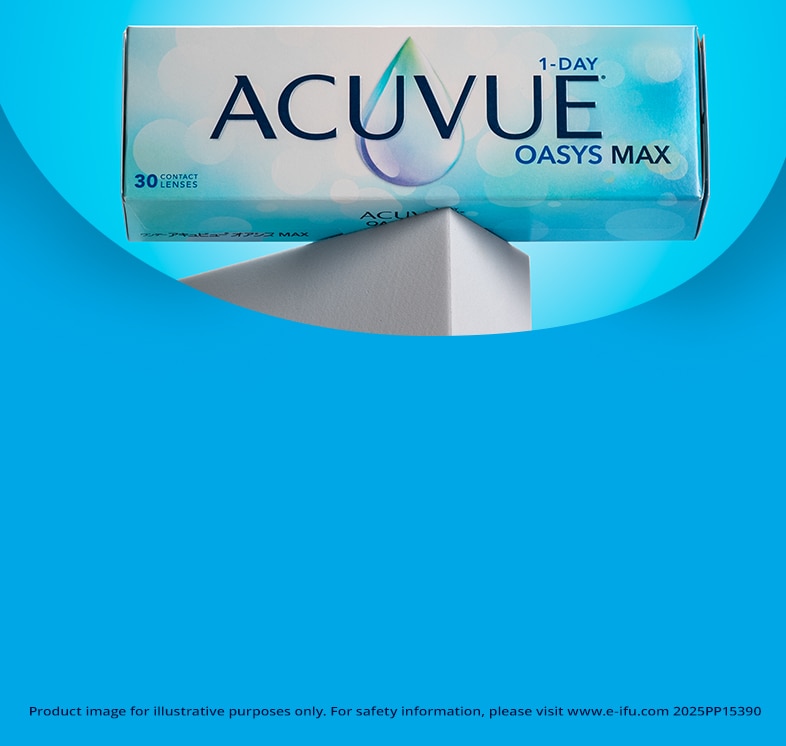 Two boxes of everclear ELITE contact lenses on a blue background