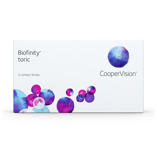 Box of Biofinity Toric Monthly Contact Lenses