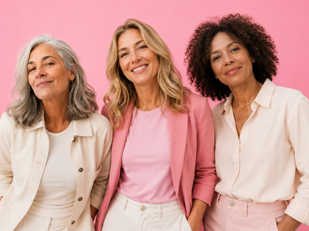 Three smiling women